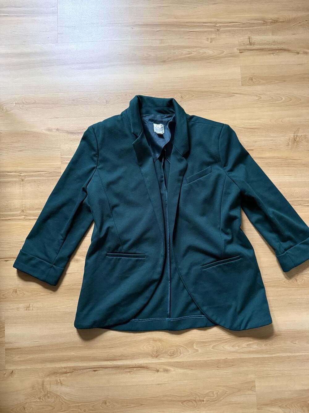 LC Lauren Conrad Open Blazer Women's Size 4 Dark Teal Career Classic Long Sleeve